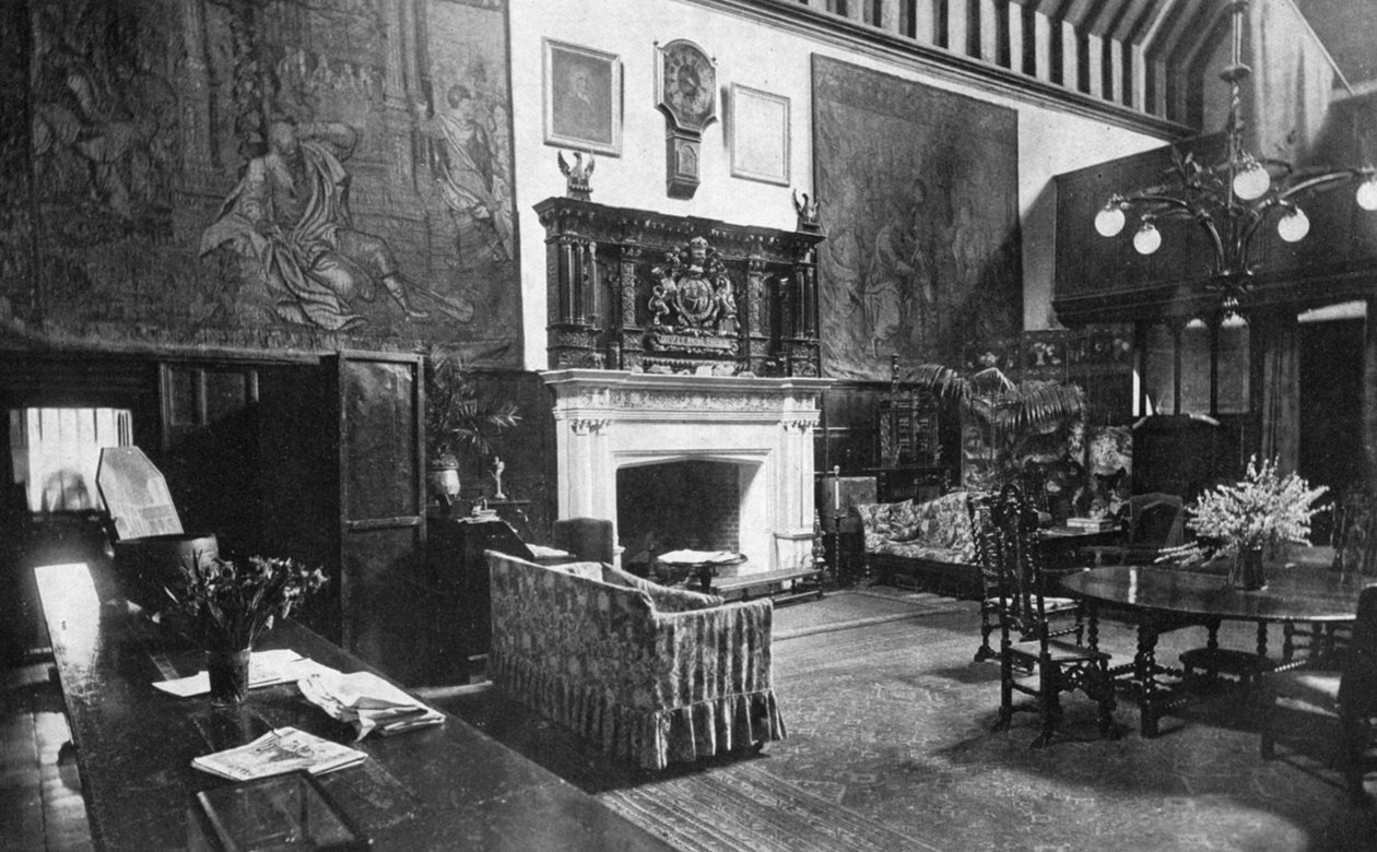 O Grande Salão, Bisham Abbey, Berkshire, 1924-1926 de HN King