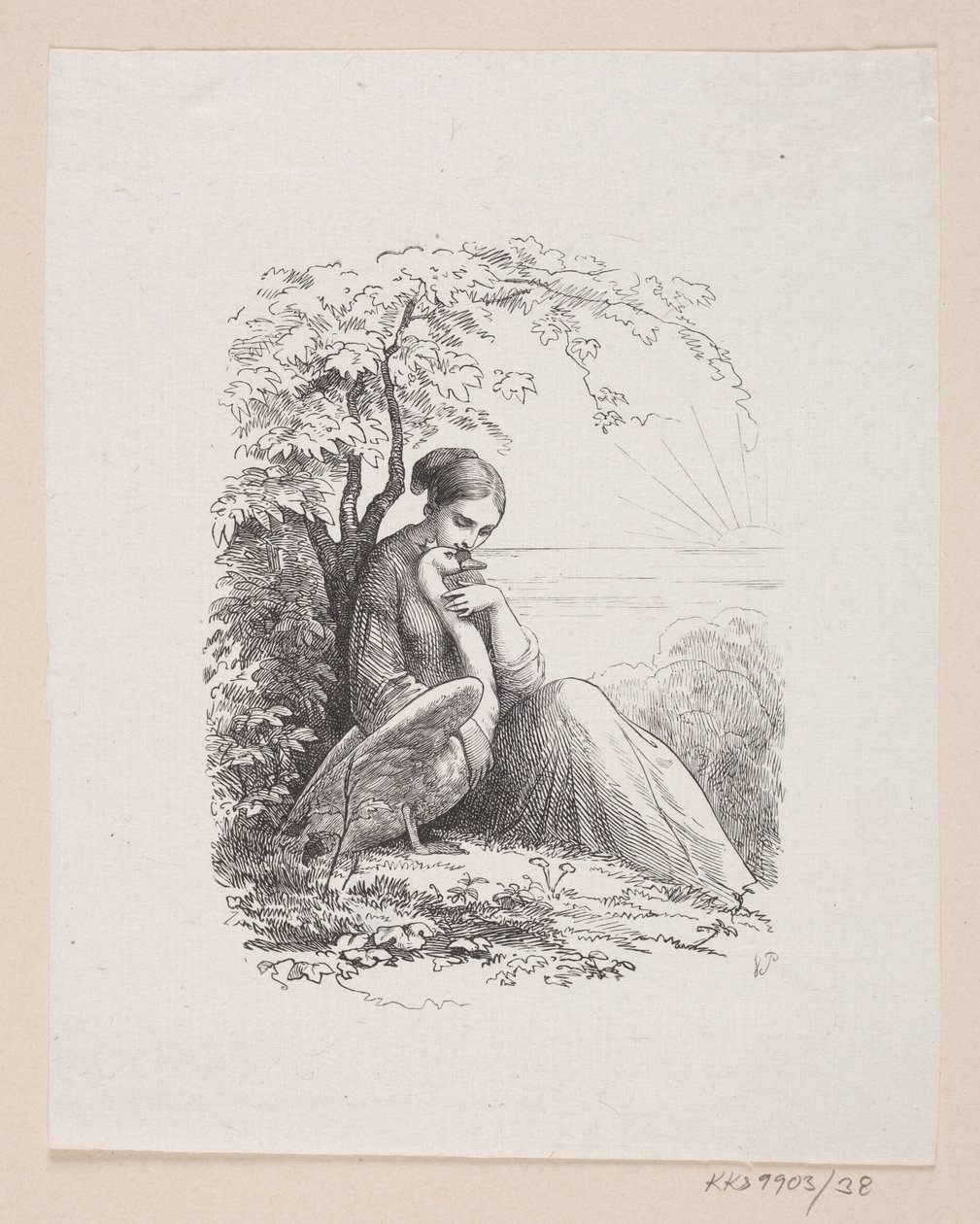Ilustração para "The Wild Swans" em H.C. Andersen, "Contos de fadas e histórias", Volume 1 de H.P. Hansen