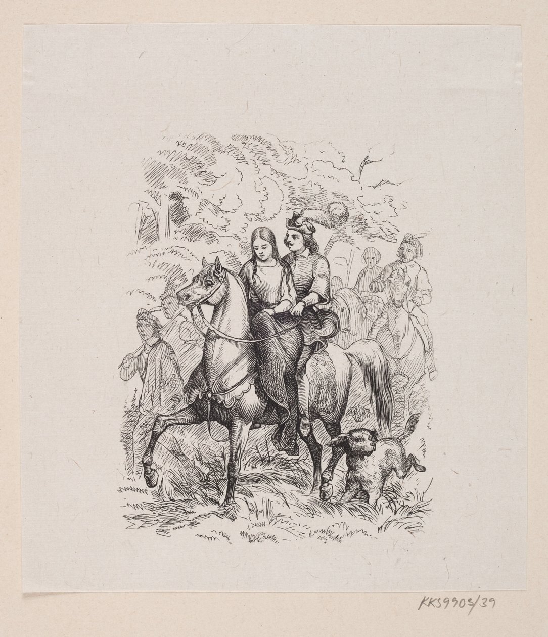 Ilustração para "The Wild Swans" em H.C. Andersen, "Contos de fadas e histórias", Volume 1 de H.P. Hansen