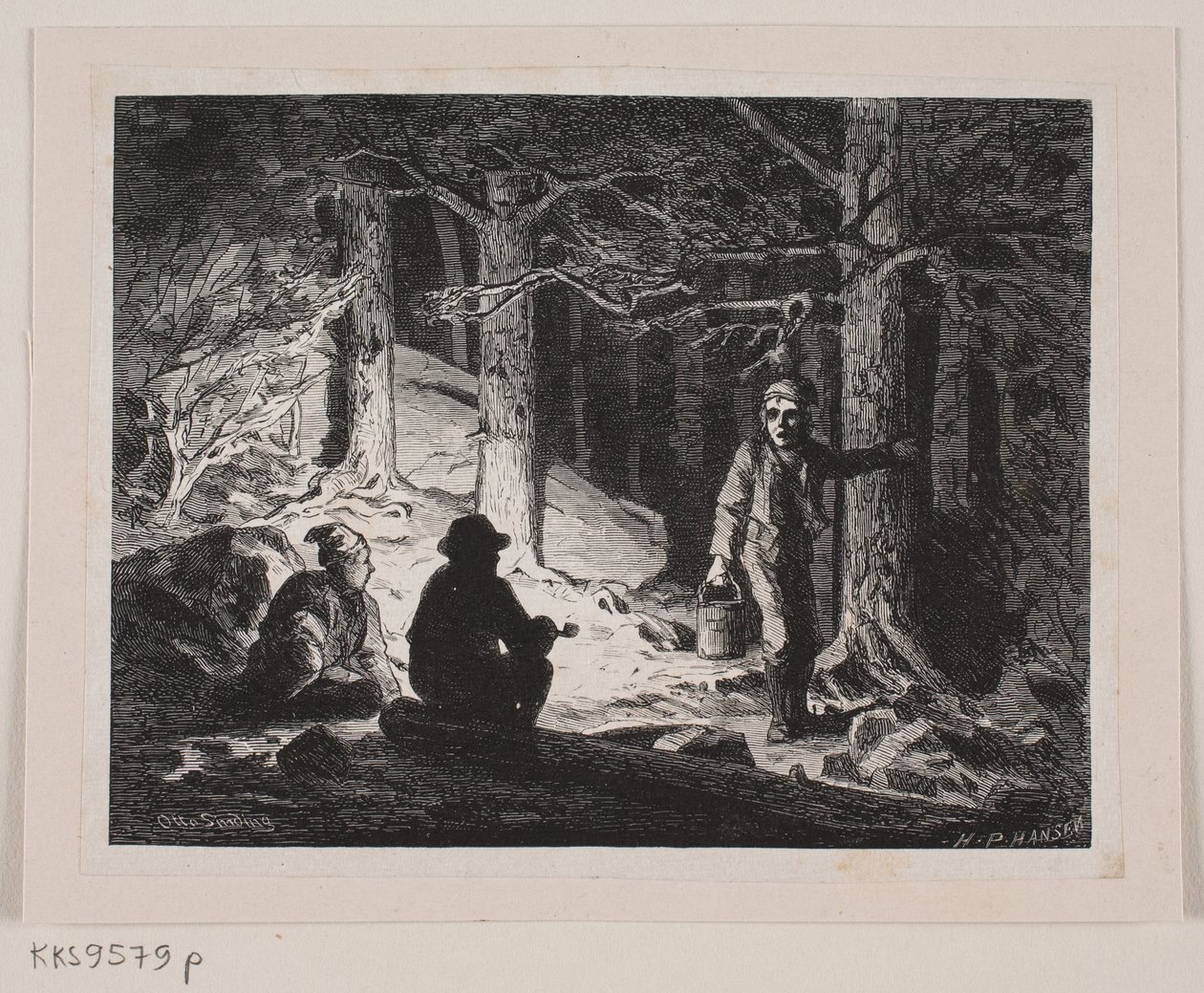 Ilustração para "Uma Noite de Verão no Bosque dos Gancho" de H.P. Hansen