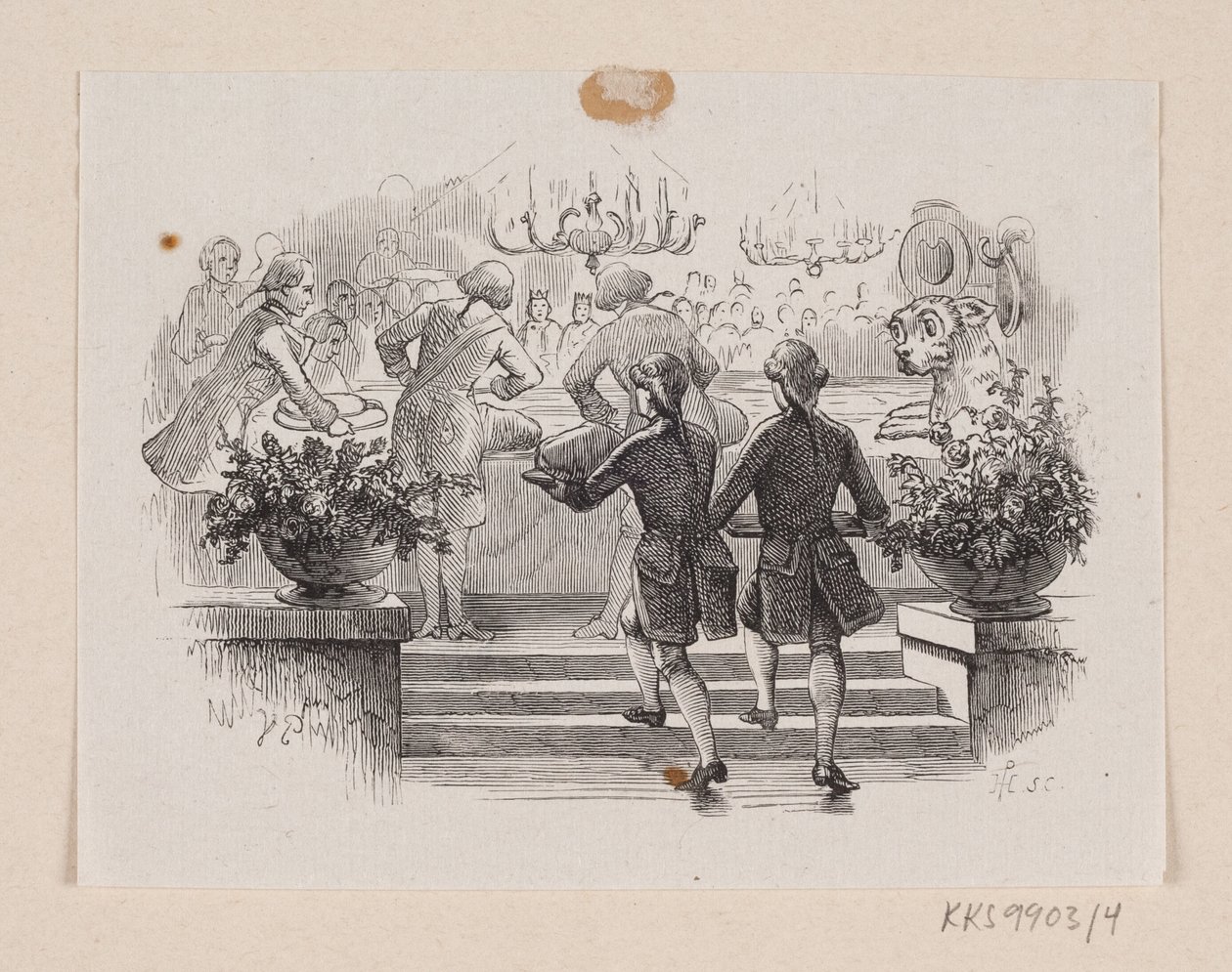 Ilustração para "Fireworks" em H.C. Andersen, "Contos de fadas e histórias", Volume 1 de H.P. Hansen