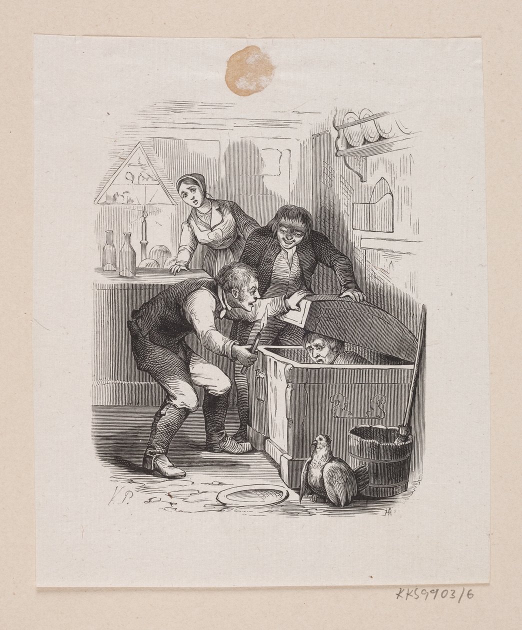 Ilustração para "Pequeno Claus e grande Claus" em H.C. Andersen, "Contos de fadas e histórias", Volume 1 de H.P. Hansen