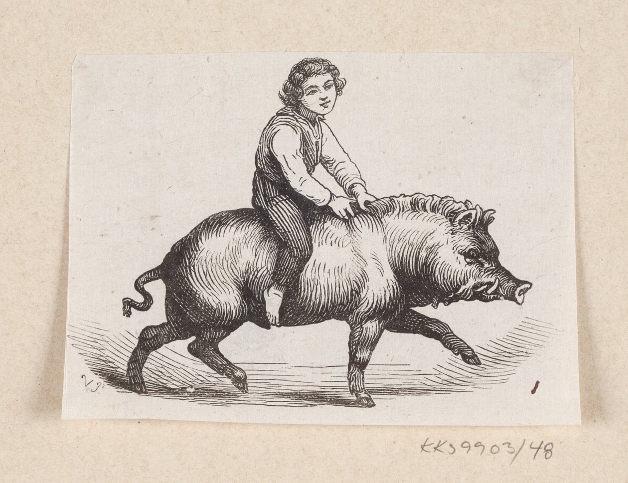 Ilustração para "The Metal Pig" em H.C. Andersen, "Contos de fadas e histórias", Volume 1 de H.P. Hansen