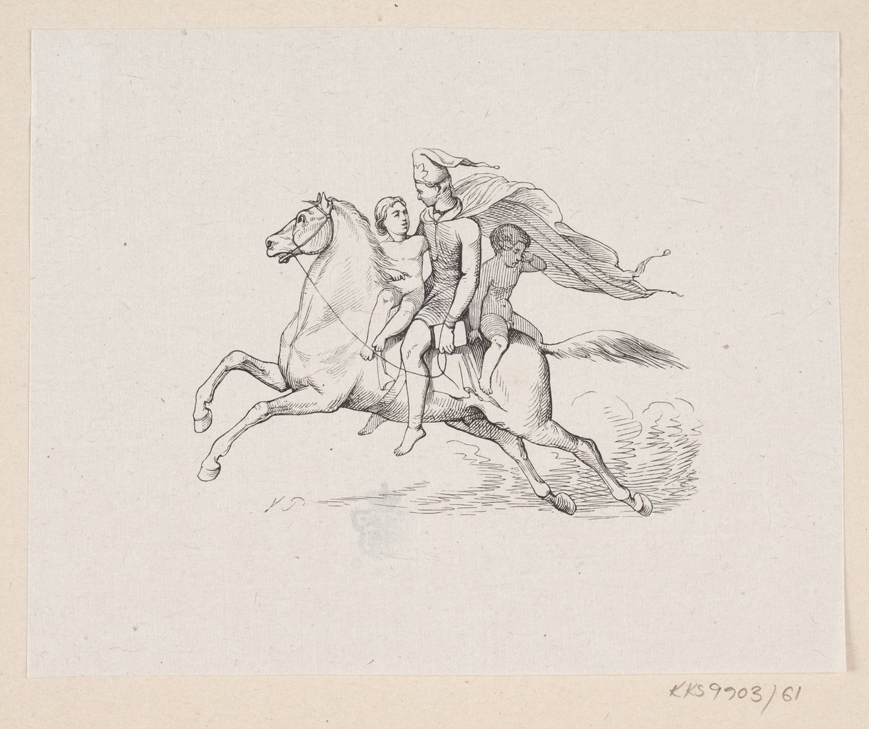 Ilustração para "Ole Lukøie" em H.C. Andersen, "Contos de fadas e histórias", Volume 1 de H.P. Hansen