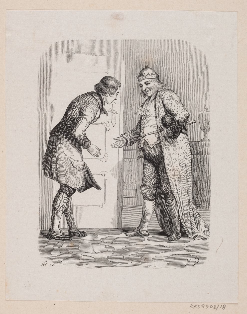 Ilustração para "The Traveling Companion" em H.C. Andersen, "Contos de fadas e histórias", Volume 1 de H.P. Hansen
