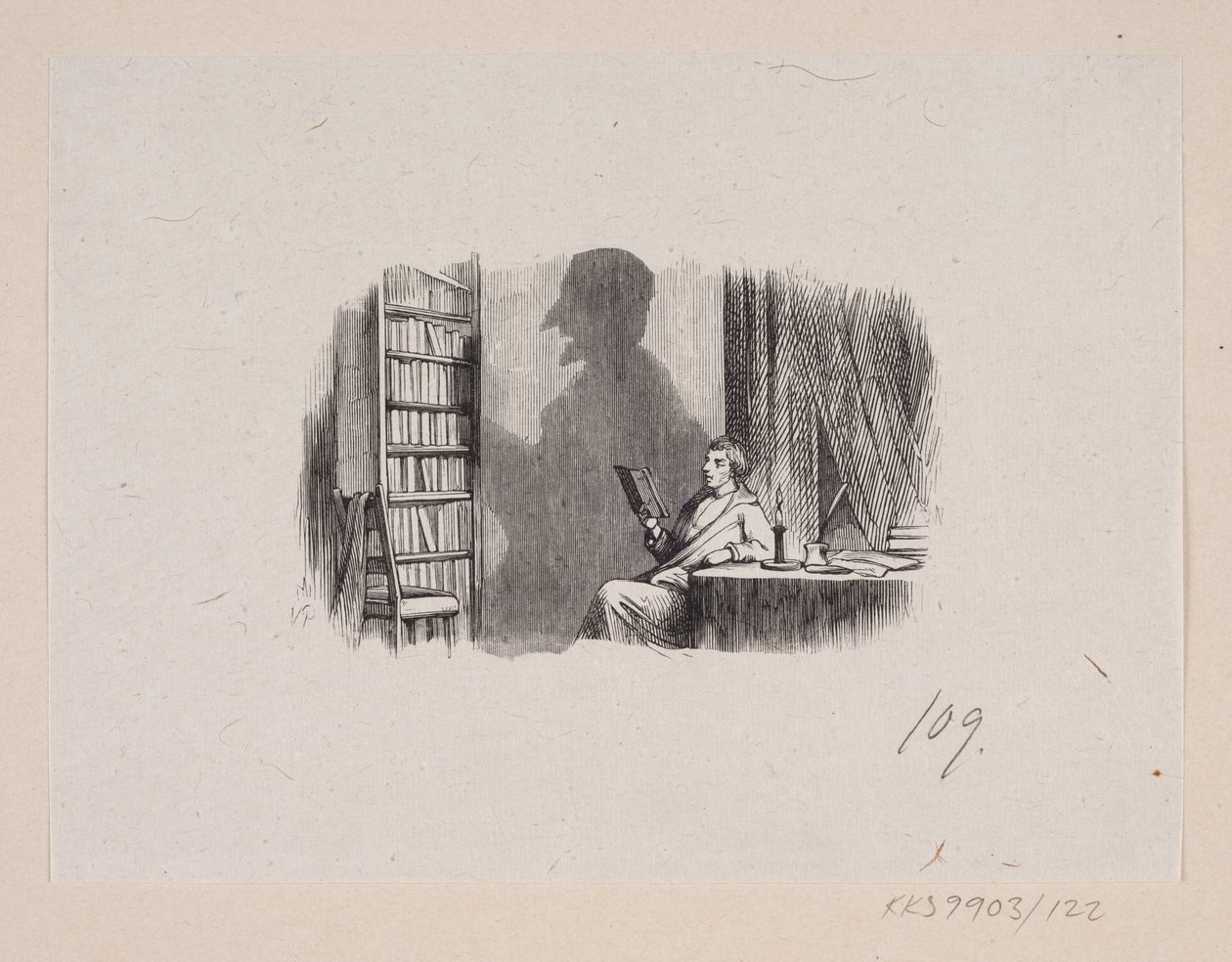 Ilustração para "A Sombra" em H.C. Andersen, "Contos e Contos de Fadas", Volume 2 de H.P. Hansen
