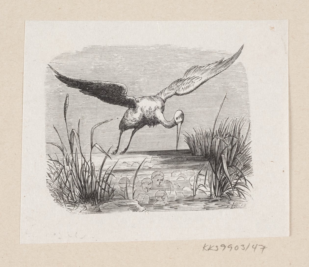 Ilustração para "As Cegonhas" em H.C. Andersen, "Contos de fadas e histórias", Volume 1 de H.P. Hansen