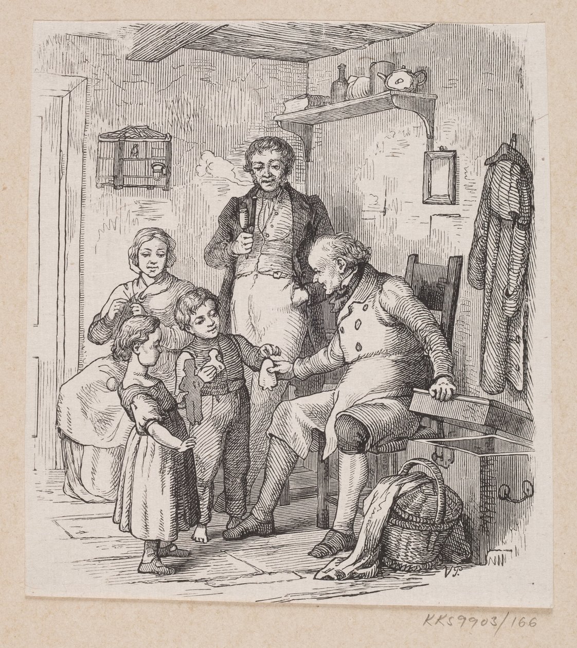 Ilustração para "Under the Willow Tree" em H.C. Andersen, "Contos e Contos de Fadas", Volume 2 de H.P. Hansen