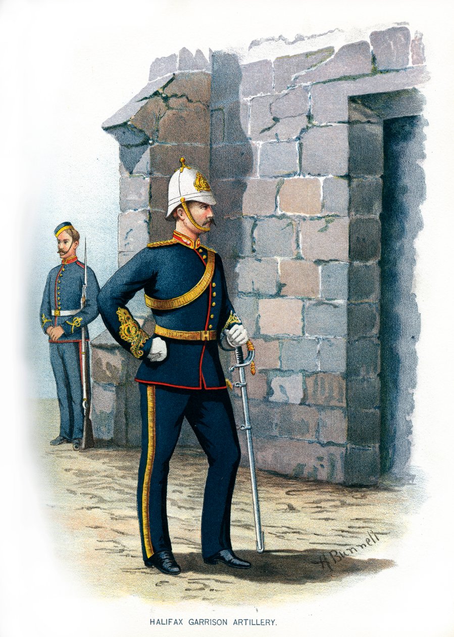 Artilharia da Guarnição de Halifax, c1890. de H. Bunnett