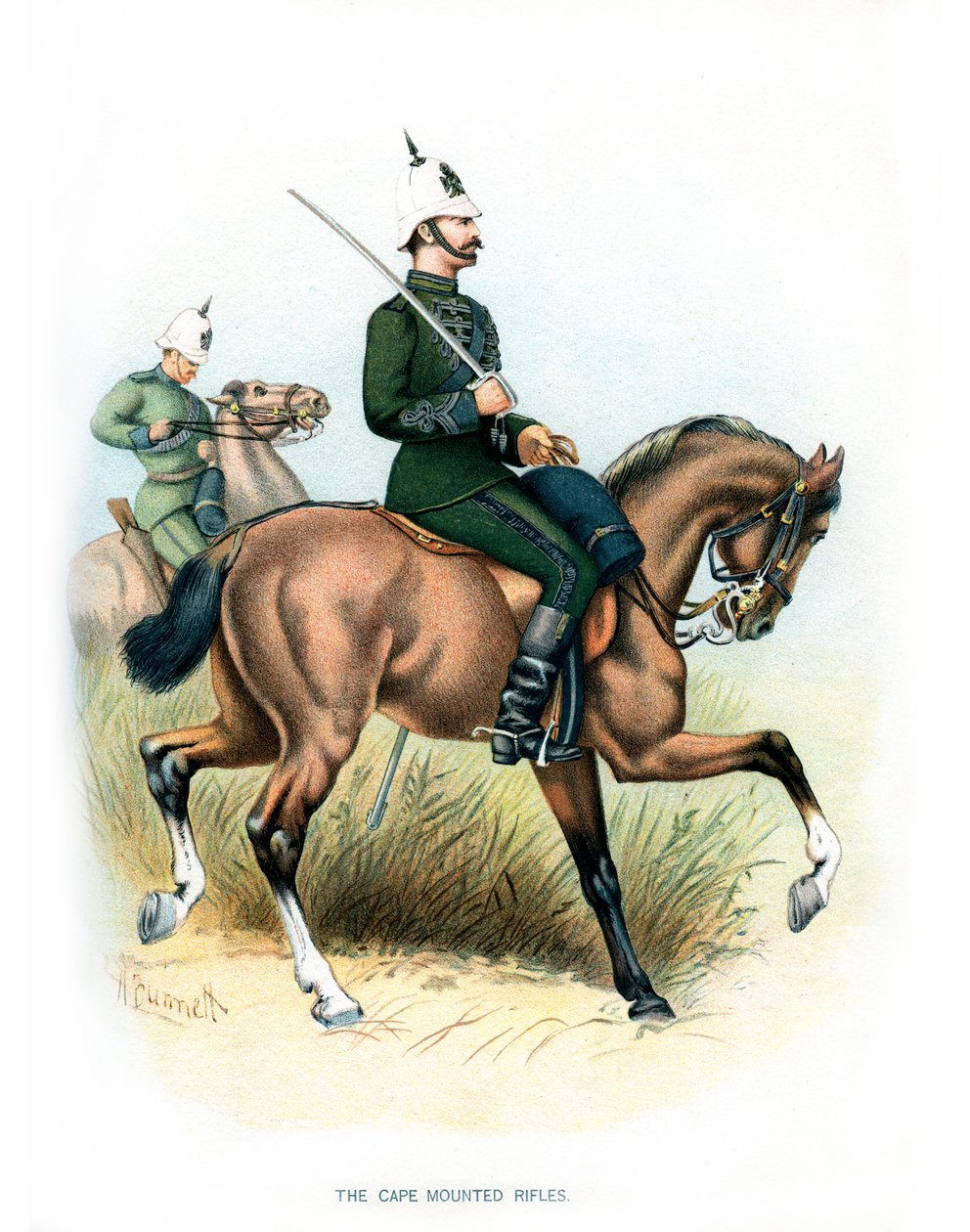 Os fuzis montados no cabo, c1890. de H. Bunnett