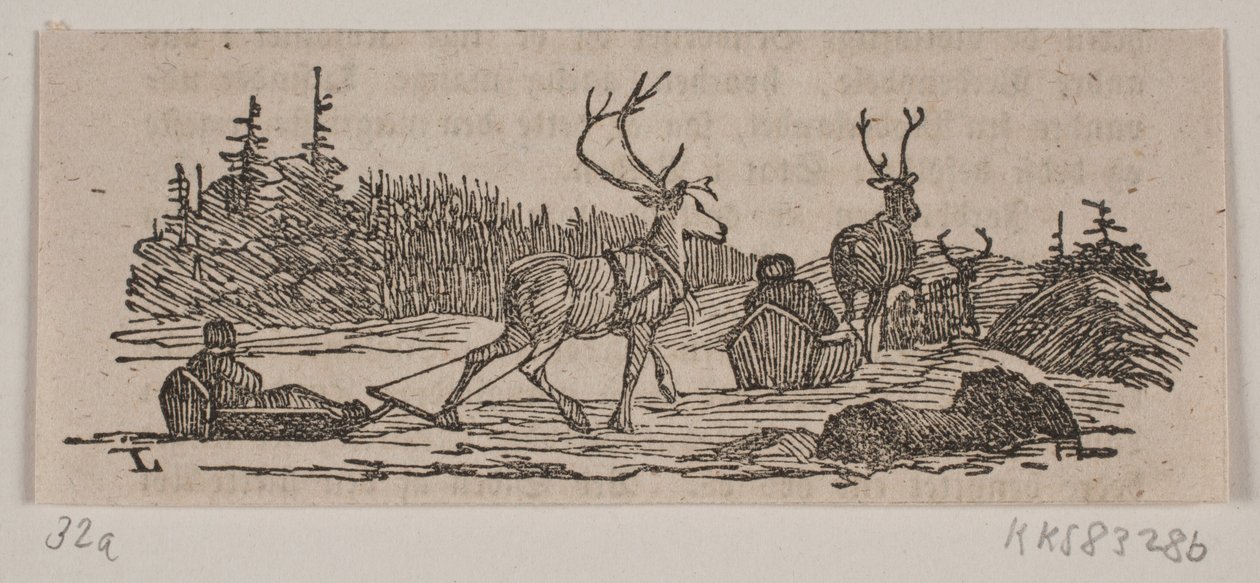 Passeio de trenó com renas de H. C. Henneberg