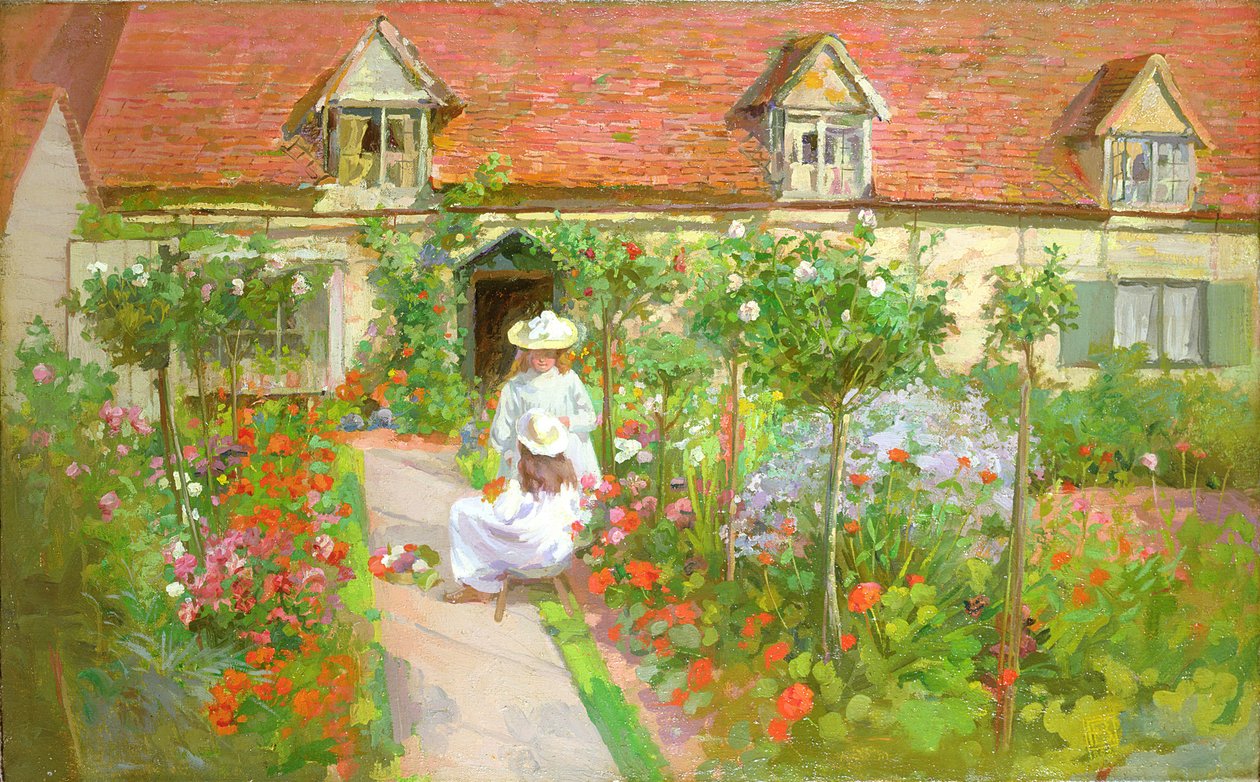 Jardim da casa de campo, verão de H. Francis Bate