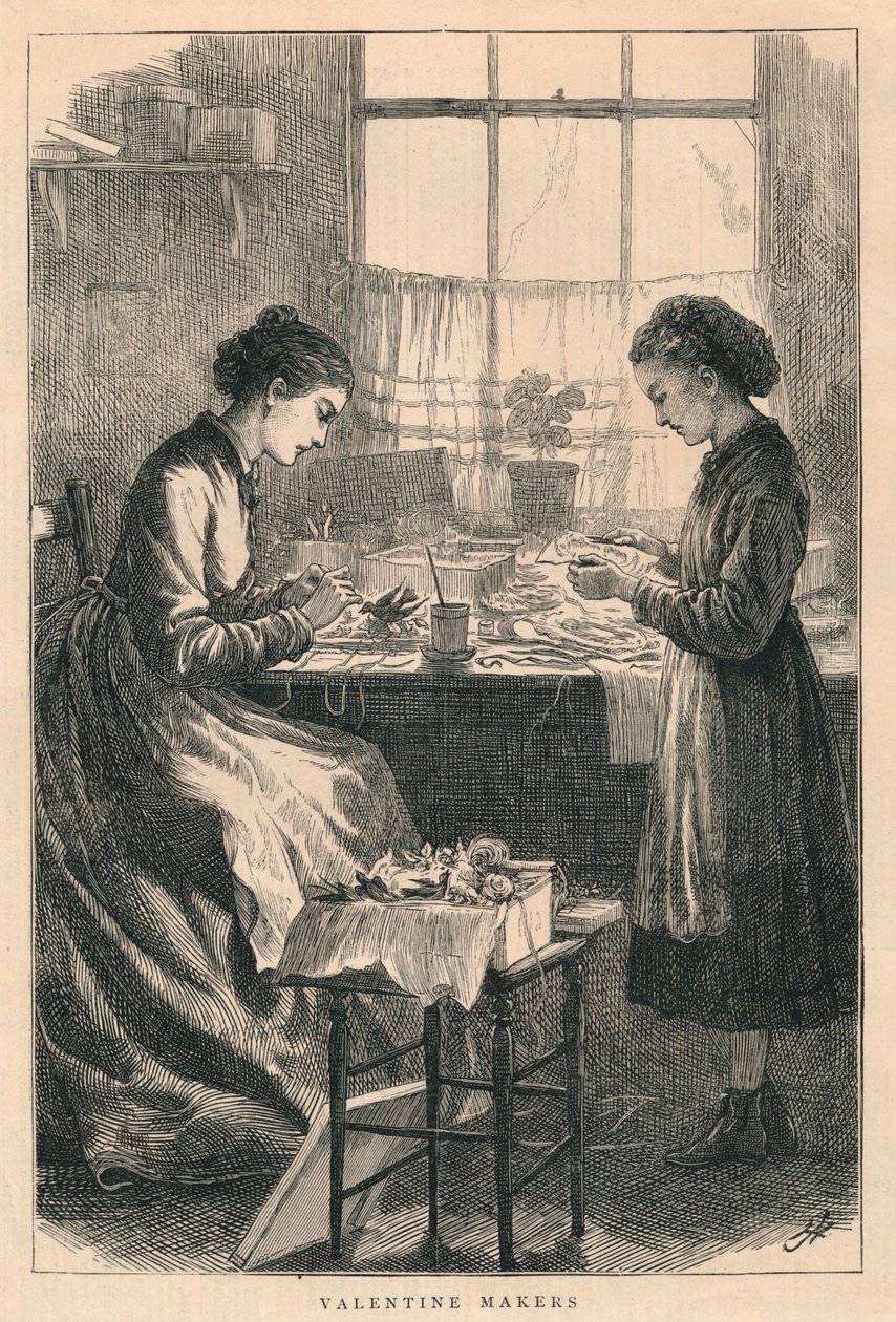 Valentine Makers, 1875. de H. Johnson