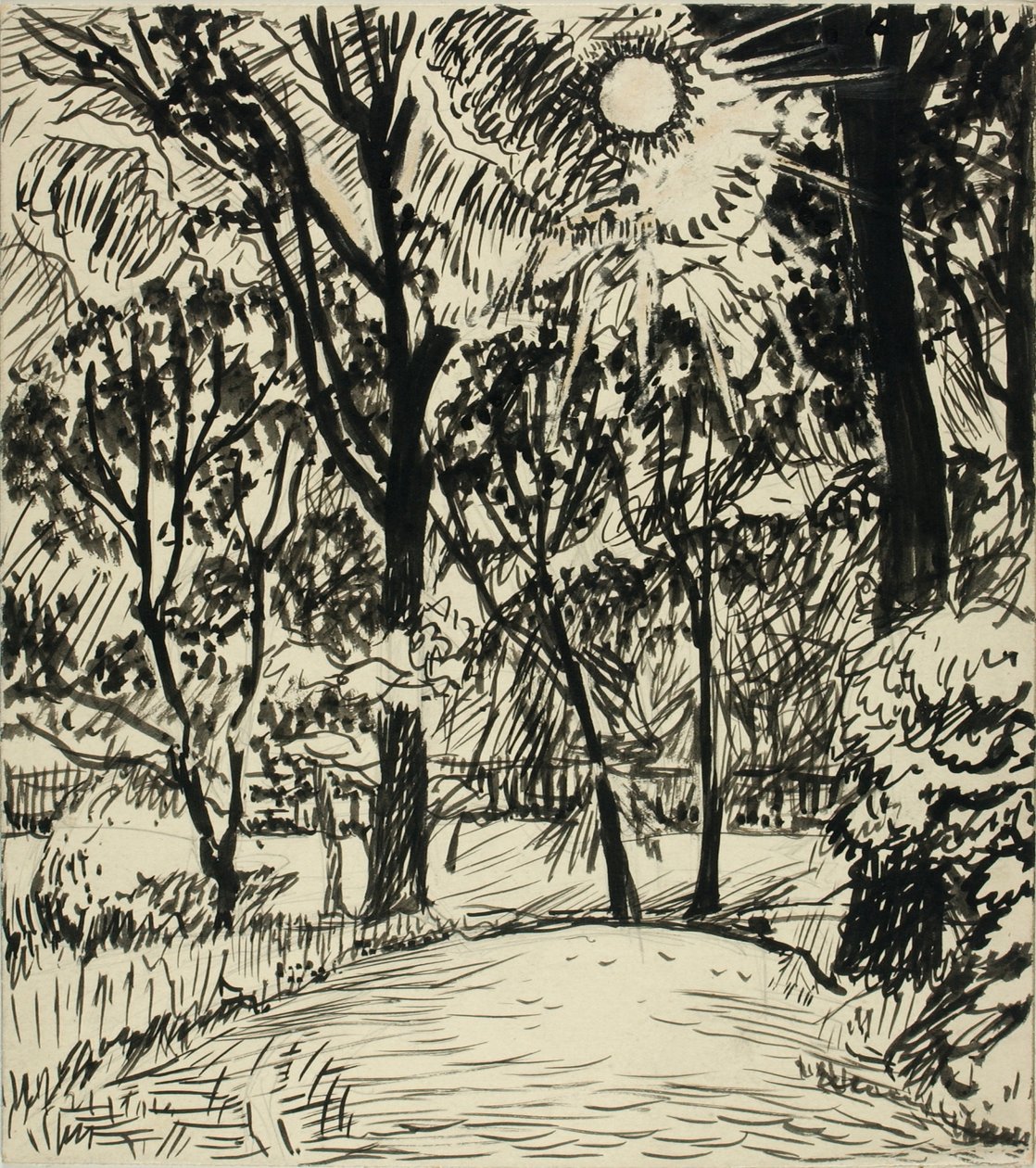 (Caminho iluminado pelo sol) de H. Lyman Sayen