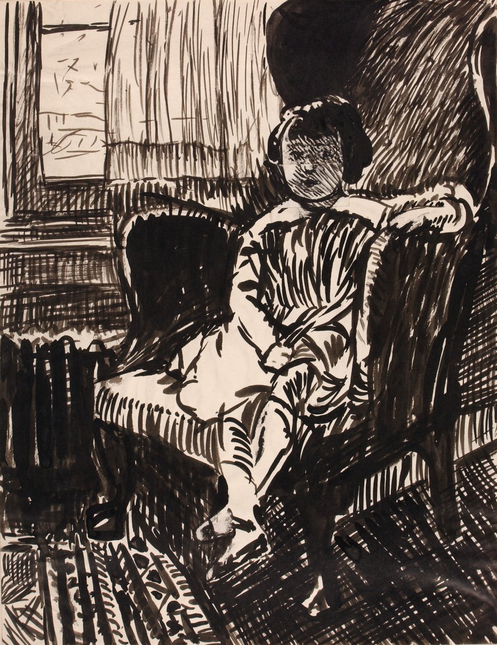 Sem título (Rapariga sentada numa cadeira) de H. Lyman Sayen