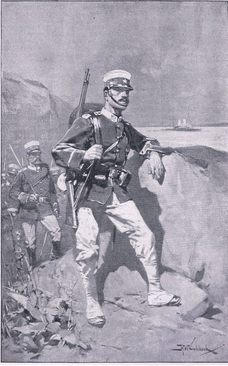 Um soldado japonês (litho) de H. M. Koekkoch