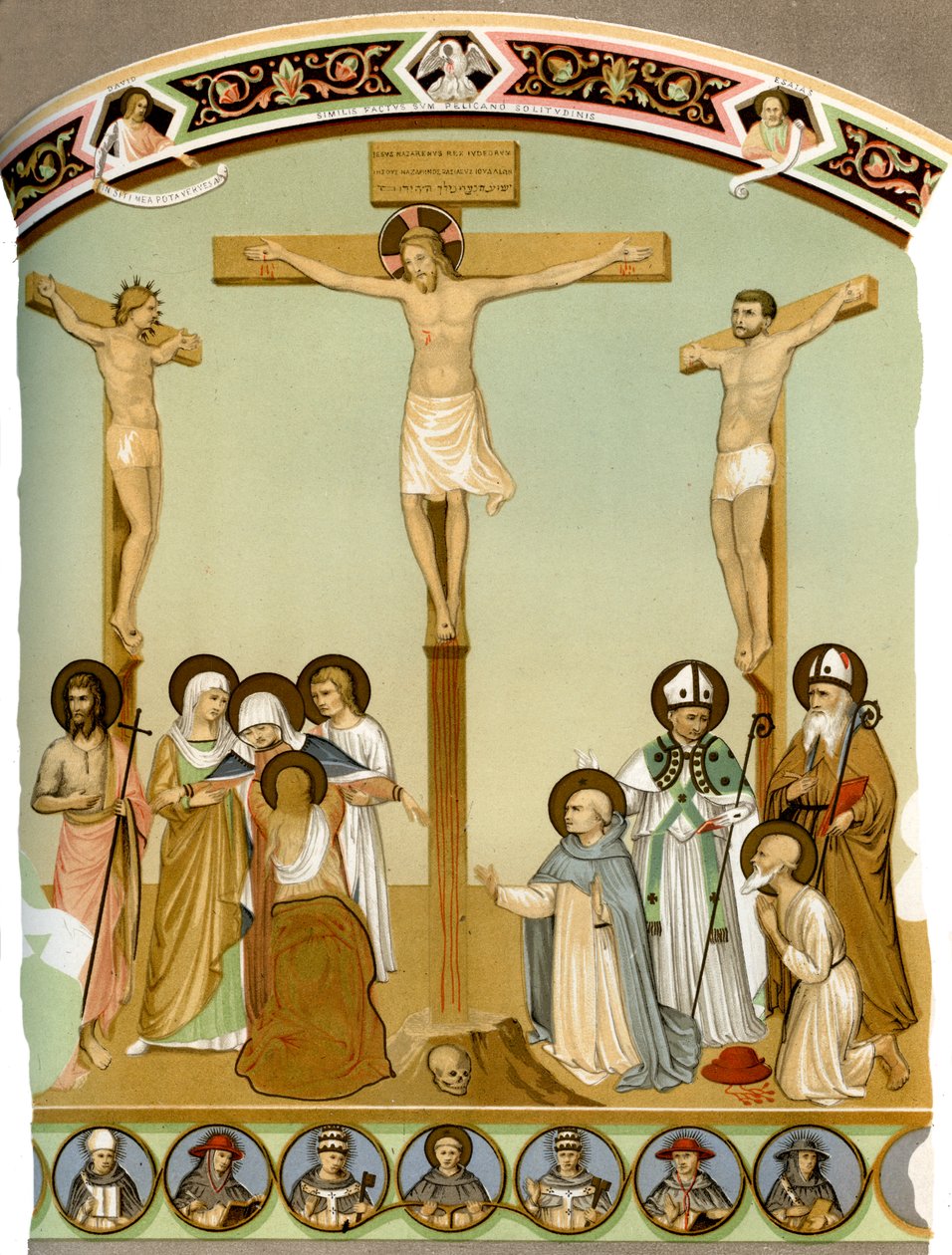 Cristo na Cruz, século 15 1849. de H Moulin