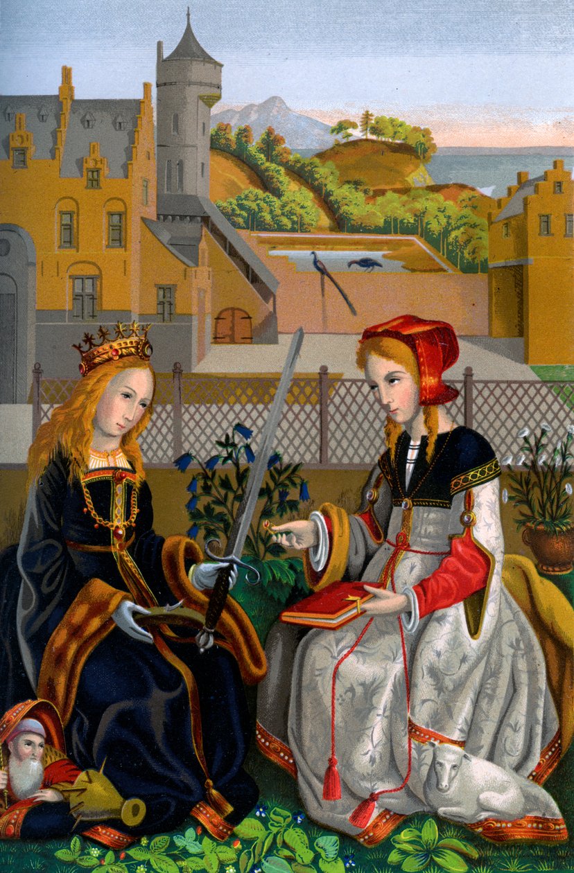 Santa Catarina de Alexandria, século XV 1849. de H Moulin