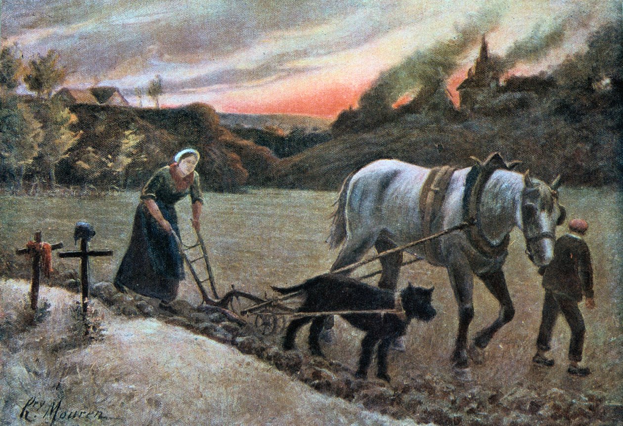A mulher com os campos, 1915. de H. Mouren