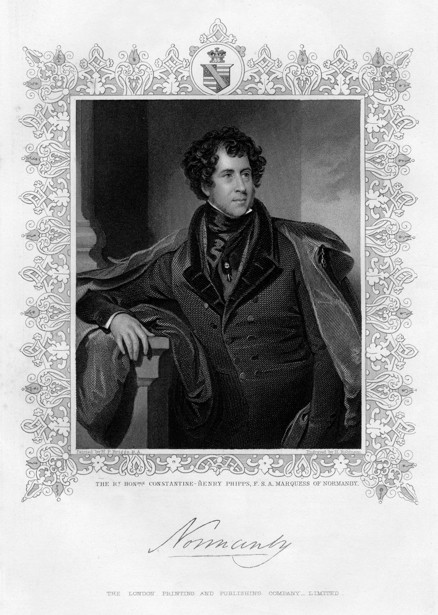 Constantine Henry Phipps, marquês da Normandia, século XIX de H. Robinson