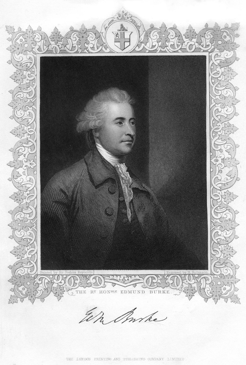 Edmund Burke, estadista irlandês, autor, orador, teórico político e filósofo, século XIX. de H. Robinson