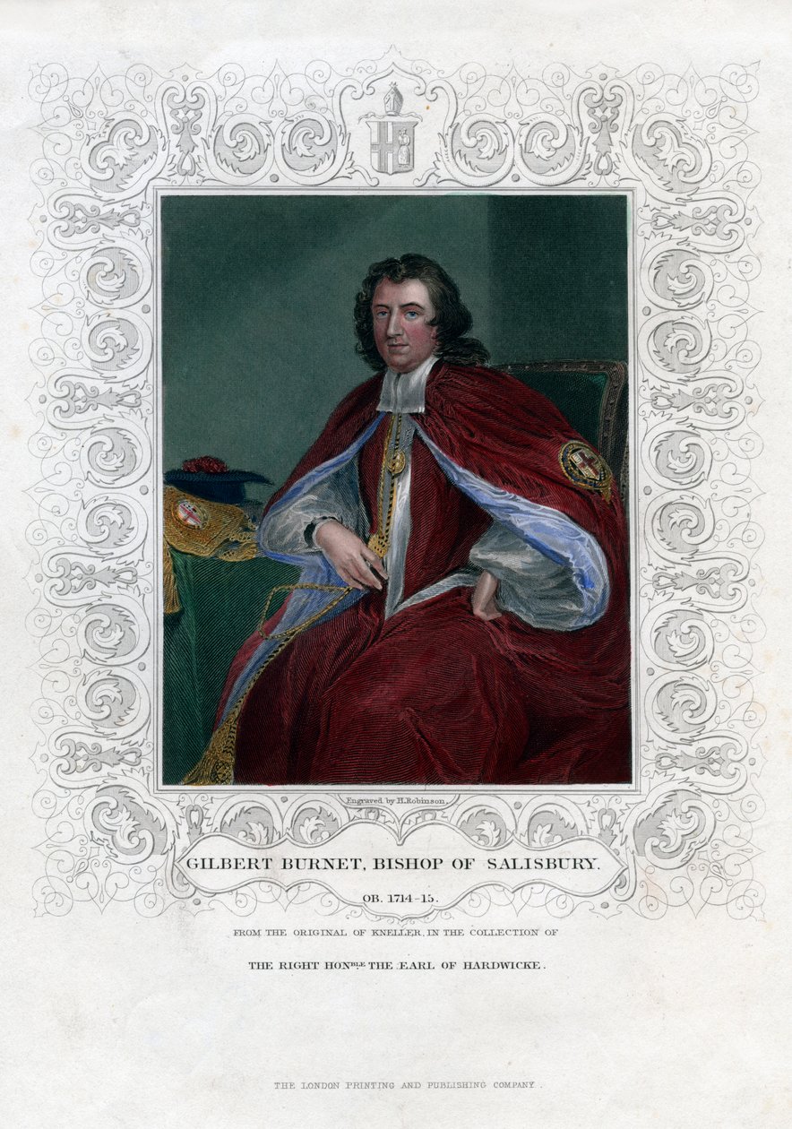 Gilbert Burnet, teólogo e historiador escocês, século XIX de H. Robinson