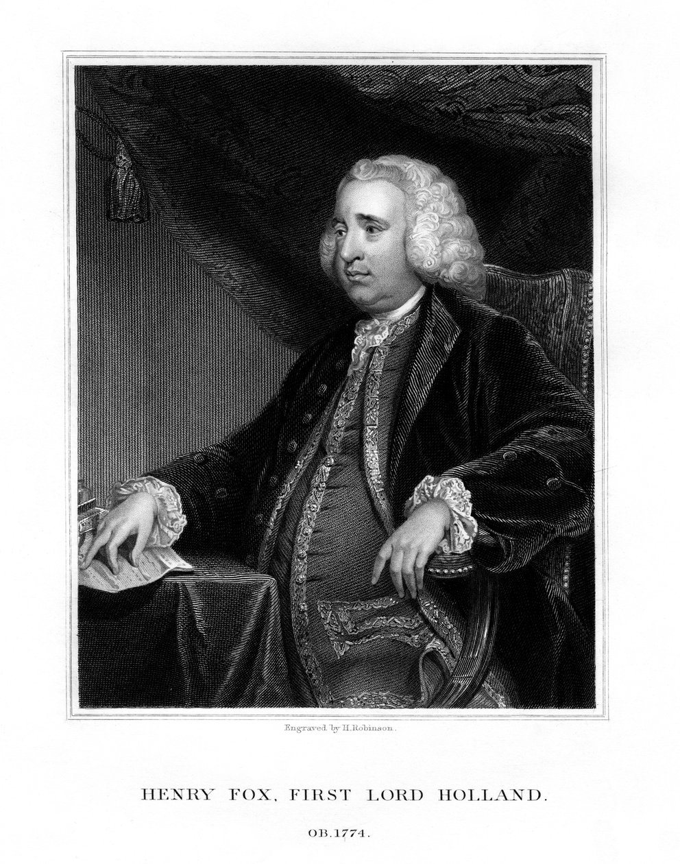 Henry Fox, ø Baron Holland, estadista de Whig, 1832. de H. Robinson