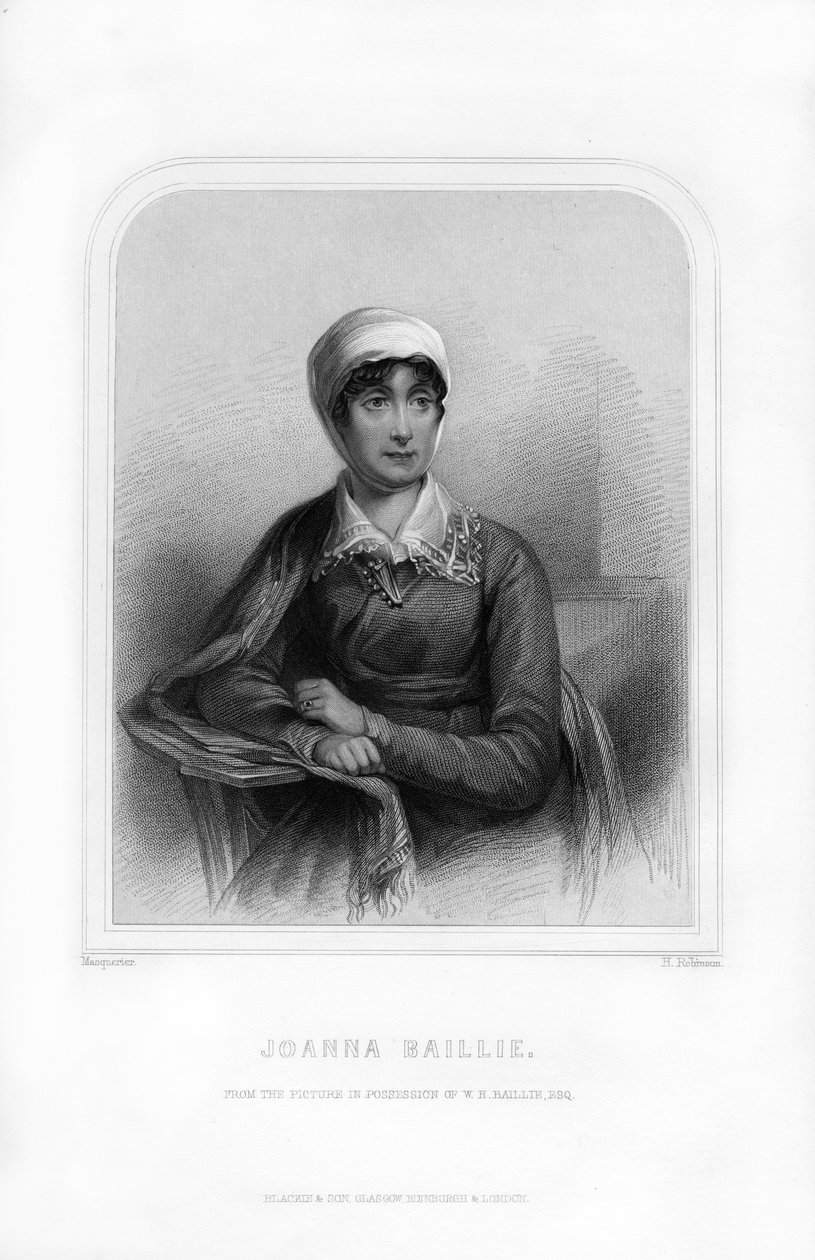 Joanna Baillie, poetisa e dramaturgo escocesa, 1870 de H. Robinson