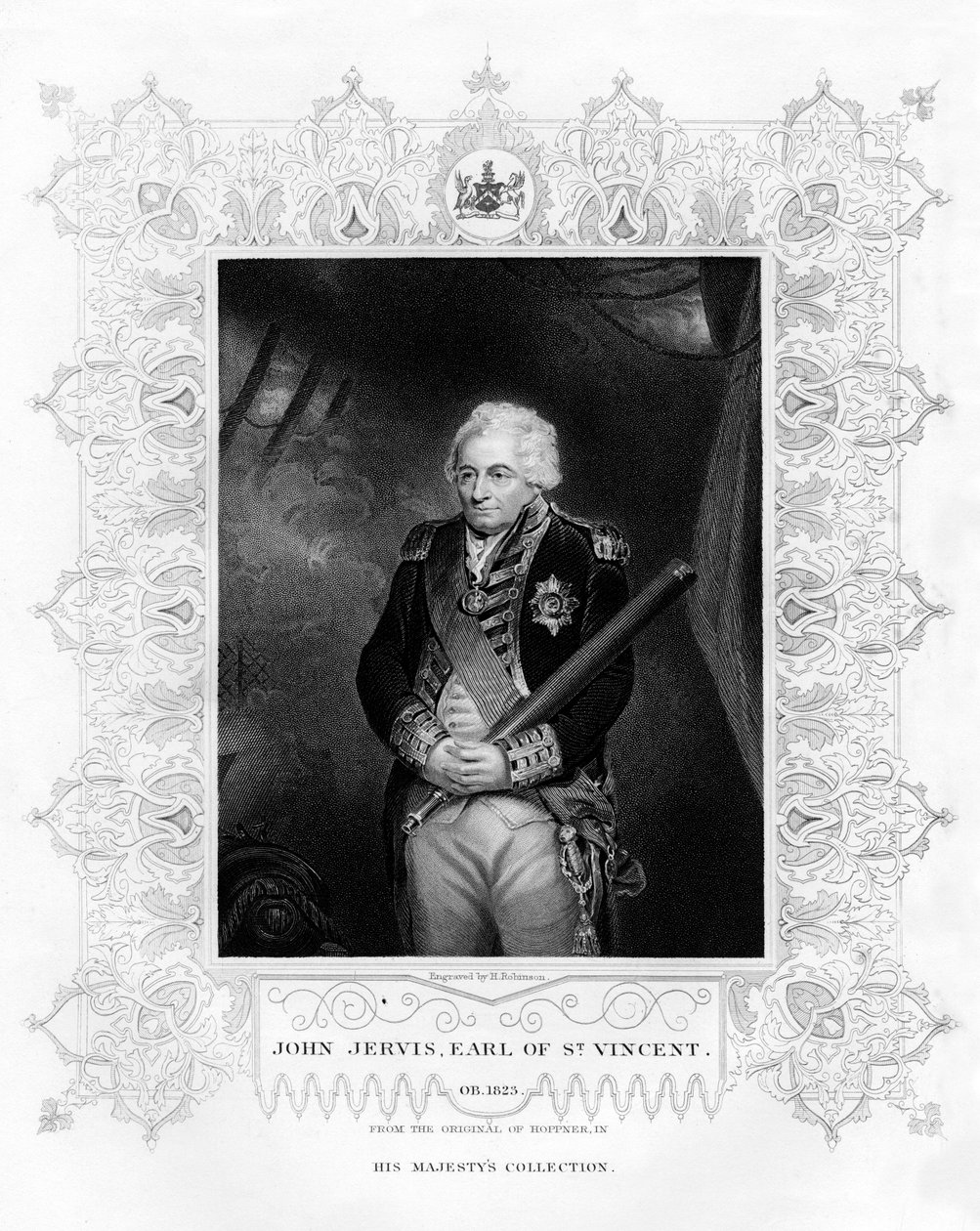 John Jervis, 1º Conde de São Vicente, Almirante da Marinha Real, século XIX. de H. Robinson