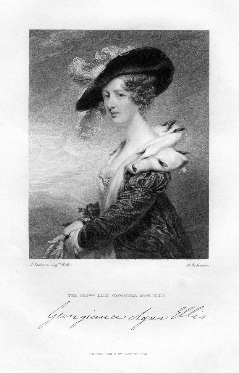 Lady Georgina Agar-Ellis, século XIX. de H. Robinson