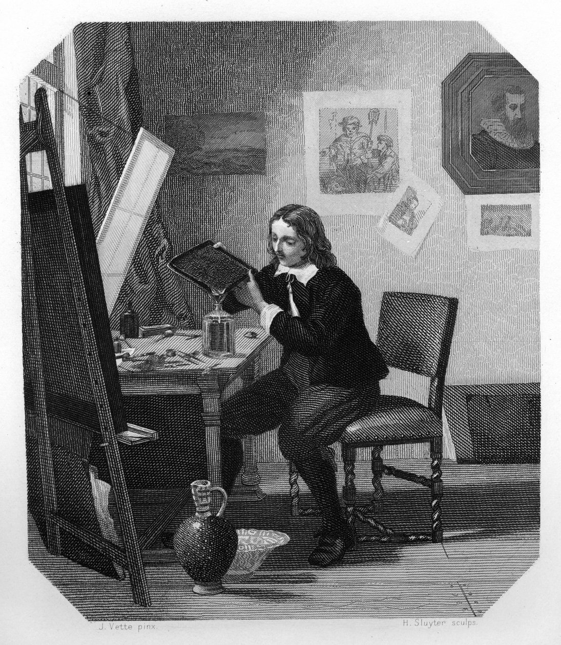 Cornelis Visscher, gravador holandês do século XVII, c1870 de H. Sluyter