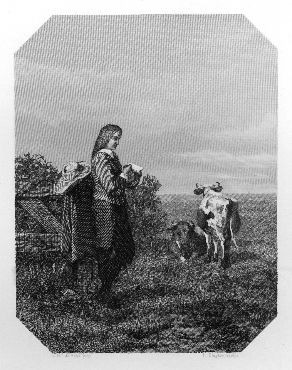 Paulus Potter, pintor holandês do século XVII, c1870. de H. Sluyter