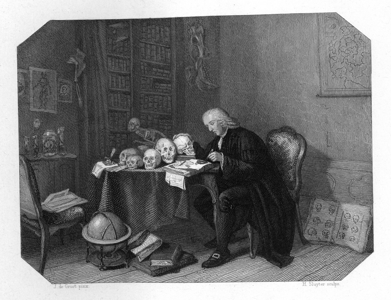 Petrus Camper, anatomista holandês, antropólogo e naturalista, c1870 de H. Sluyter