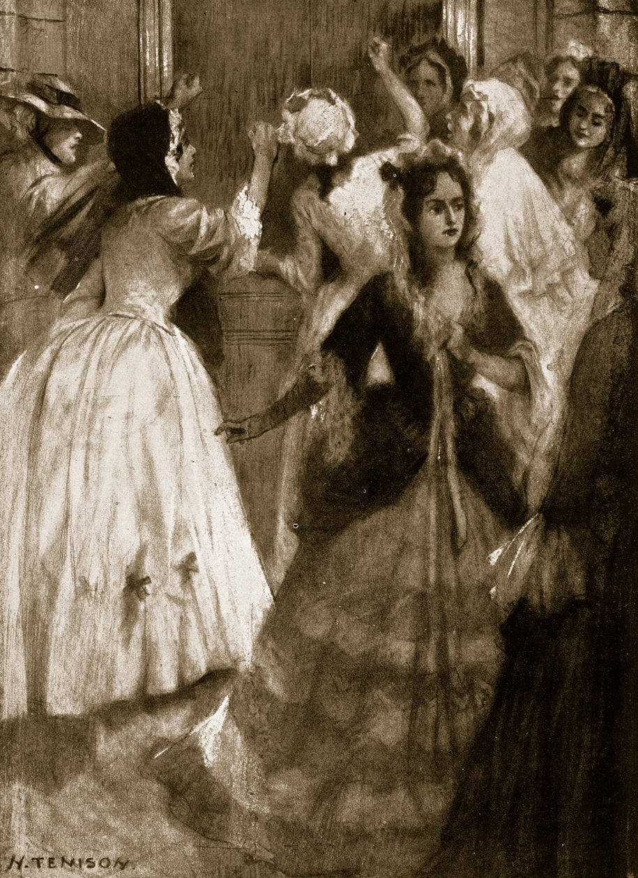 Senhoras clamando por admissão à Câmara dos Lordes, 1758, ilustração de Hutchinsons História da nação britânica, c.1923 de H. Tenison
