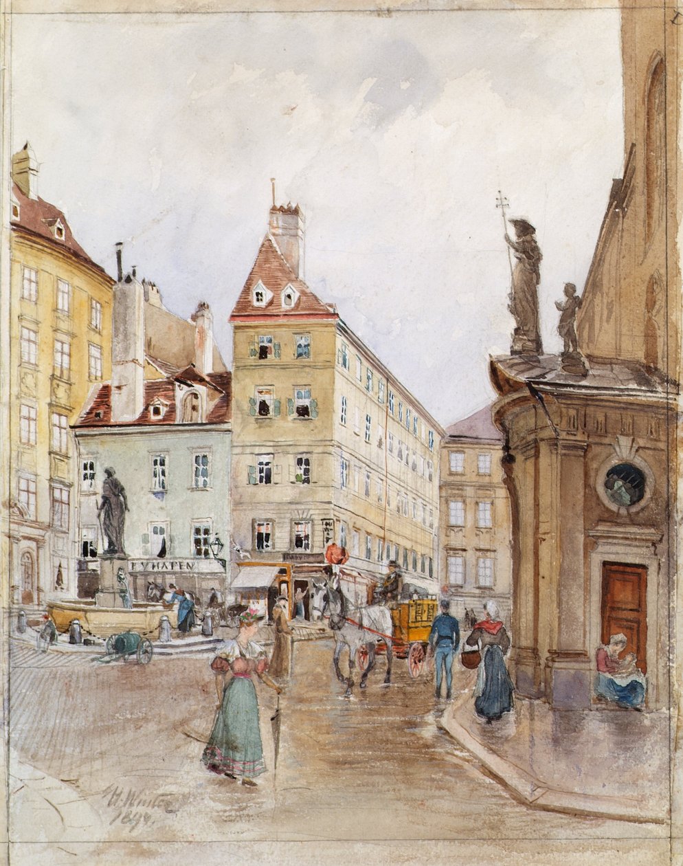 A Franziskanerplatz em Viena de H. Winter