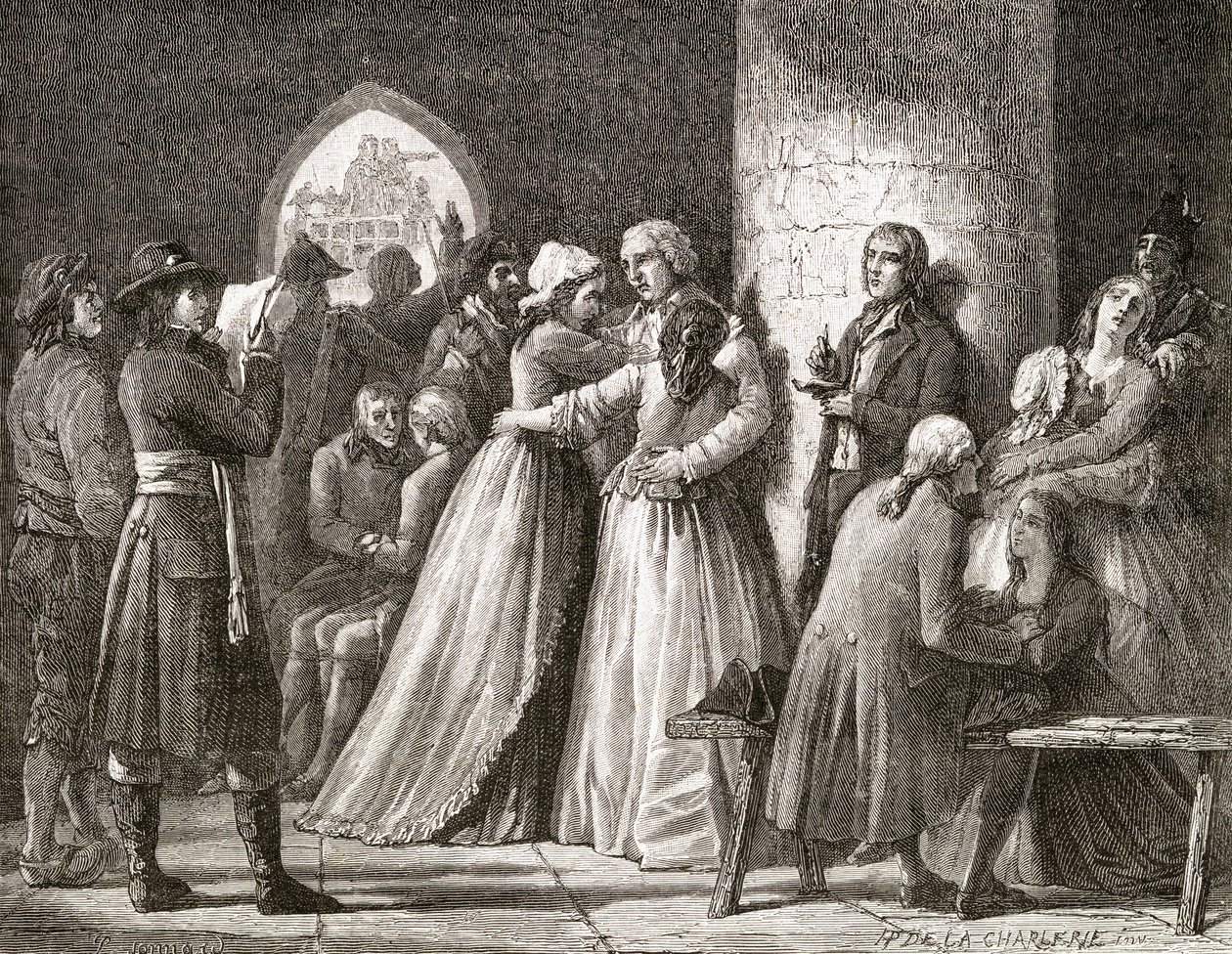 Apelo dos Condenados, 1794, de "História da Revolução Francesa", de Louis Blanc (1811-1882), gravada por Paul Jonnard (d.1902) 1847-1862 de H. de la Charlerie