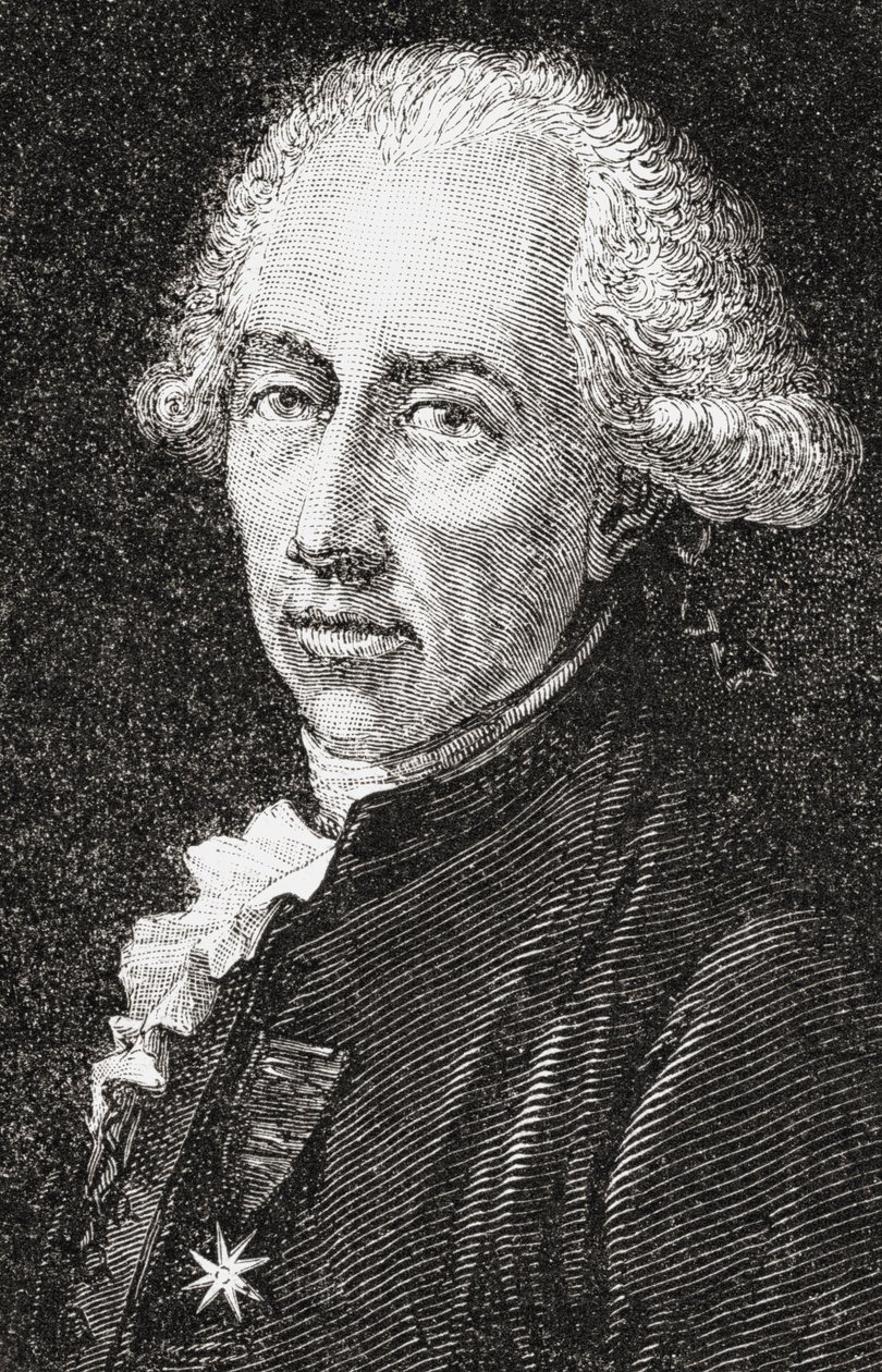 François Alexandre Frederic, duque de Rouchefoucauld-Liancourt, gravado por Pannemaker-Ligny, de "História da Revolução Francesa" por Louis Blanc (1811-82) de H. de la Charlerie