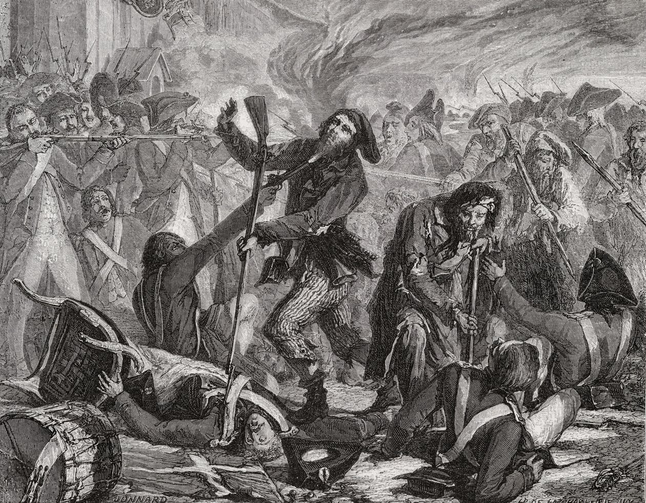 O Massacre da Guarda Suíça, 10 de agosto de 1792 de H. de la Charlerie