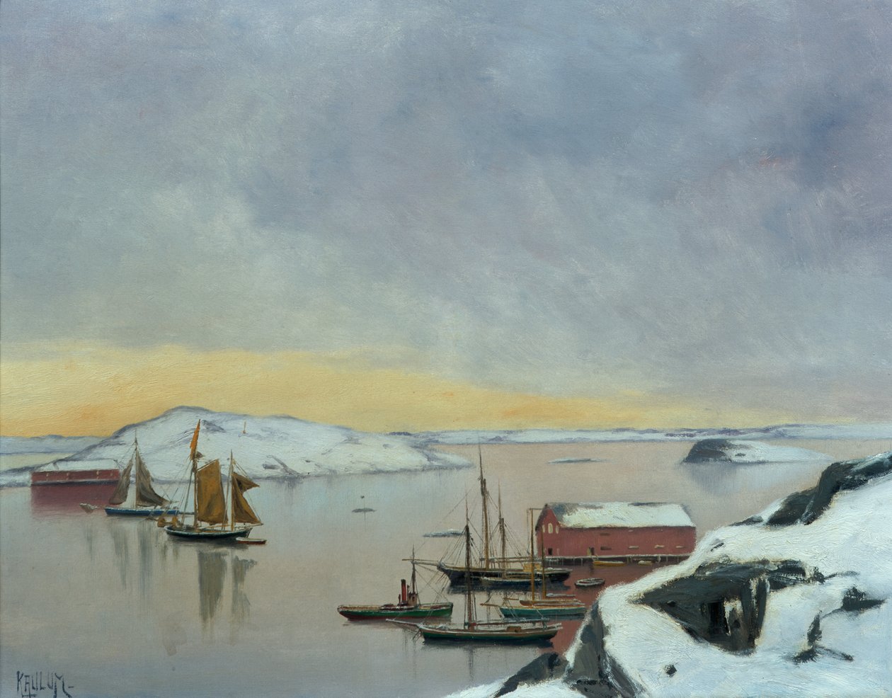 Barcos no porto de Haakon Kaulum