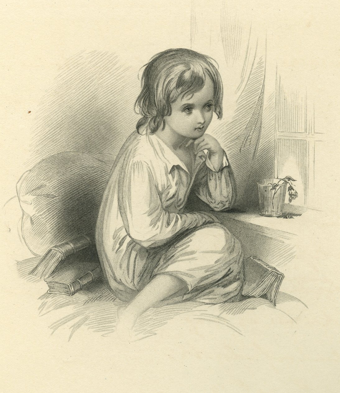 Dombey e filho - pequeno Paul Dombey de Hablot Knight Browne