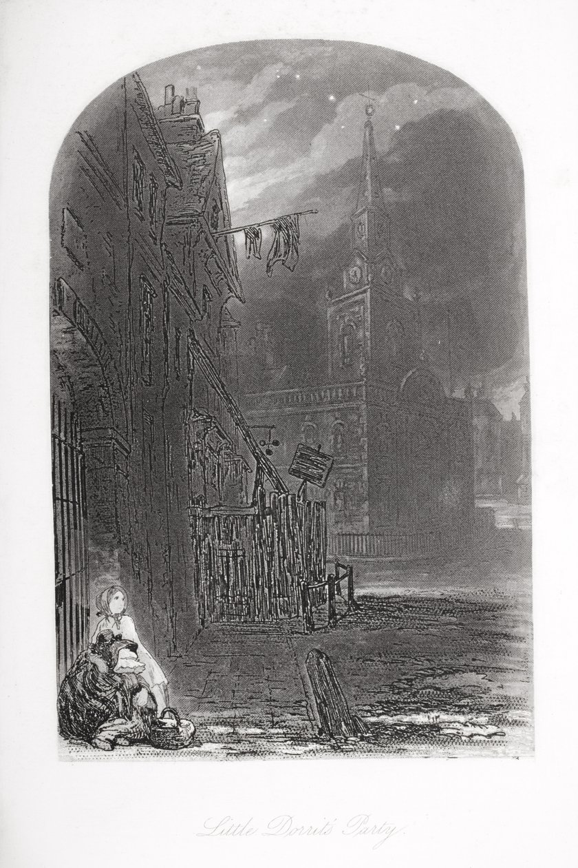 Little Dorrit&39;s Party, ilustração de "Little Dorrit" de Charles Dickens (1812-1870) publicado pela primeira vez em 1857 de Hablot Knight Browne