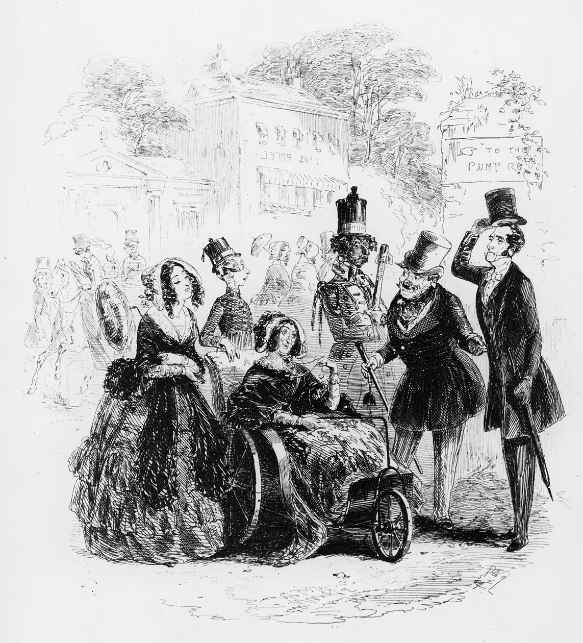 A major Bagstock tem o prazer de ter essa oportunidade, ilustração de "Dombey and Son", de Charles Dickens (1812-1870), publicada pela primeira vez em 1848 de Hablot Knight Browne