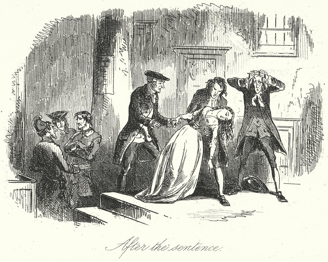 Depois da sentença (gravura) de Hablot Knight (1815-92) (after) Browne