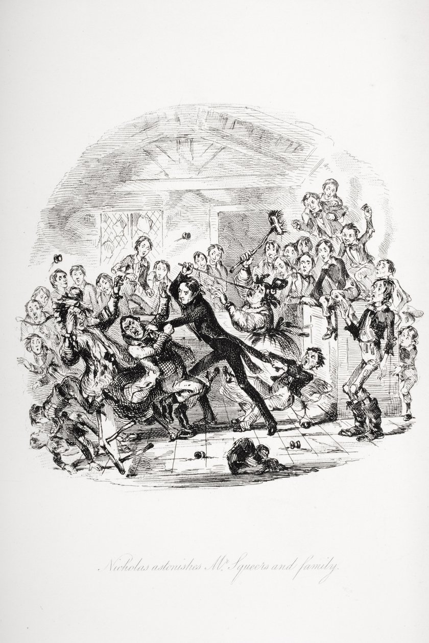 Ilustração para o Nicholas Nickleby de Charles Dickens de Hablot Knight (1815 92) Browne