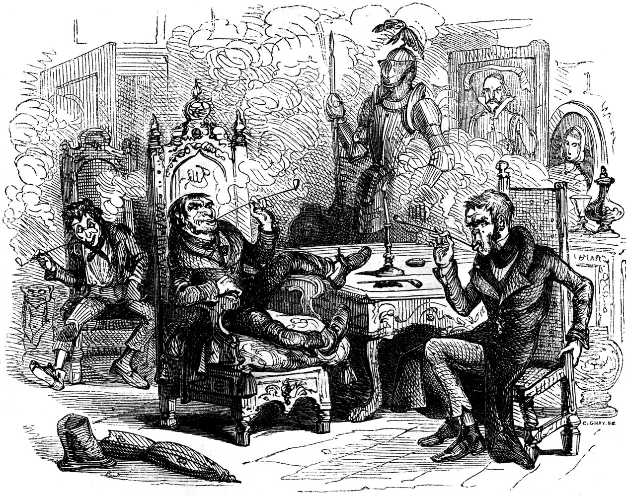 A "Velha Loja da Curiosidade" de Charles Dickens de Hablot Knight Browne