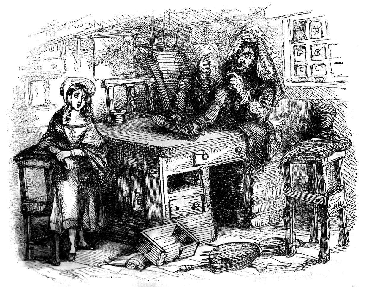 A &39;The Old Curiosity Shop&39; de Charles Dickens de Hablot Knight Browne