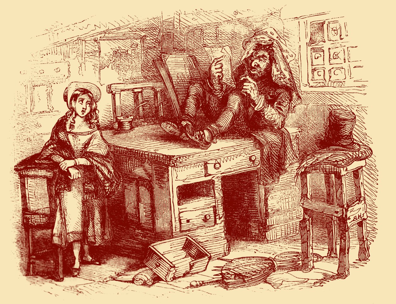 A &39;The Old Curiosity Shop&39; de Charles Dickens de Hablot Knight Browne