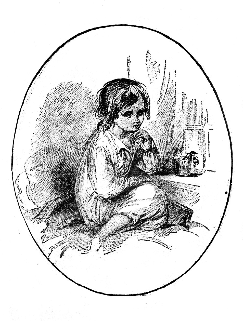 O pequeno Paul de Dombey & Son de Charles Dickens de Hablot Knight Browne