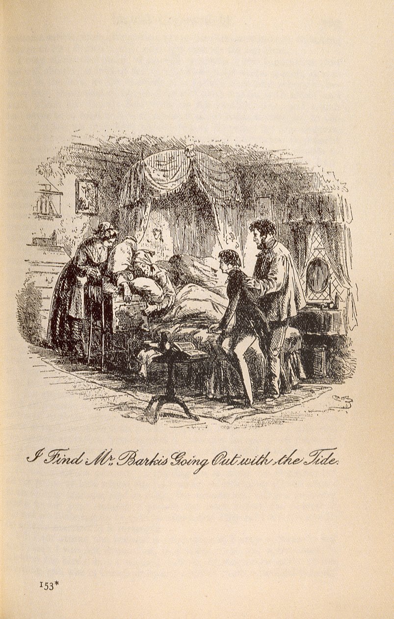 Eu encontro o Sr. Barkis saindo com a maré, de David Copperfield por Charles Dickens (1812-70) de Hablot Knight Browne