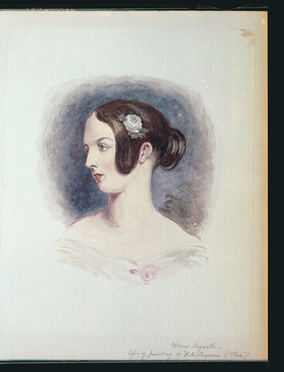 Mary Hogarth, c.1890 (wc no papel) de Hablot Knight Browne